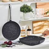 Karaca Biogranit Navy Stone Grill Tava Set