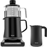Homend Smart Royaltea Plus 2 In 1 Otomatik Çay ve Türk Kahve Makinesi Wifi Mat Siyah