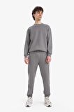 DeFacto Boxy Fit Bisiklet Yaka Basic Düz Pike Sweatshirt E1519AX25SPGR206