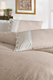 ÖZDİLEK NEVRESİM TAKIMI  RANFORCE 57 TEL ÇİFT KİŞİLİK SOMON NATURAL LINE