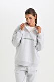 DeFactoFit Oversize Geniş Kalıp Dik Yaka Spor Baskılı Sporcu Sweatshirt D1701AX24AUGR93