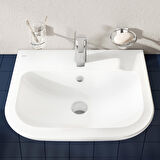 VitrA S20 5524B003-0001 Yarım Tezgah Lavabo, 55 cm