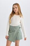 Kız Çocuk Gabardin Şort Etek