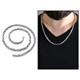 Tesbihane Silver Renk Kalınlık 5 mm 317L Çelik Kral Zincir