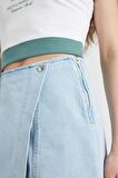 DeFacto Yüksek Bel Mini Jean Şort Etek B8292AX24SMNM85