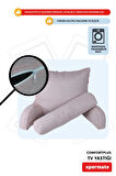 ComfortPlus Tv Yastığı Kollu Okuma Yastığı, Sırt Destek Yastığı, Üçgen Yastık, Bel Yastığı Pembe