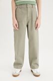 Erkek Çocuk Wide Leg Standart Paça Gabardin Pantolon