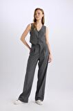 DeFacto Pantolon Wide Leg Çift Cepli Normal Bel Standart Boy Geniş Bol Paça D5066AX24AUAR61