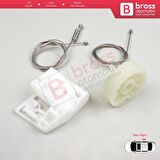 Renault Megane MK2 2002-2008 4/5 Kapı 82000280068 İçin Arka Sağ Kapı Cam Kriko Tamir Seti