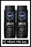 Nivea Men Deep Dimension Erkek Duş Jeli 500 ml X2