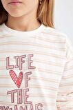DeFacto Kız Çocuk Baskılı Uzun Kollu Pijama Takımı D3740A824AUER134