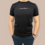 Erkek Slim Fit Enjeksiyon Baskılı Pamuklu T-Shirt