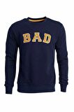 BAD BEAR ERKEK O YAKA SWEATSHIRT 19.02.12.003 BAD CONVEX  LACİVERT-S