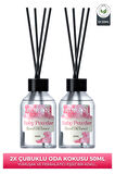 2’li Bebek Pudrası Çubuklu Oda Kokusu Esansiyel Uçucu Yağ Baby Powder 2x 50ml