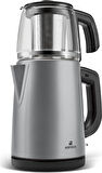 Karaca Tea Glass 2 In 1 Çelik Çay Makinesi Ve Kettle Antrasit