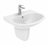 Creavit Pitta 45x55 cm Batarya Delikli Lavabo PA055 + Sedef Yarım Ayak SD260 - CRV.SET0000.005