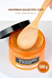 Macadamia Özlü Vücut Peelingi Kundal Macadamia & Sugar Body Scrub 550g (Pink Grapefruit)