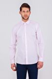 Pembe Slim Fit Gömlek | S