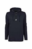 Bad Bear Kapüşonlu  Lacivert Erkek Şardonlu Sweatshirt 19.02.27.027DEFENCE HALF-ZIP