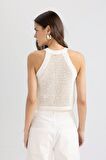 DeFacto Crop Halter Yaka Ajur Triko Atlet C4589AX24SMER105