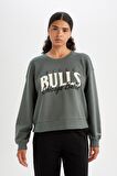 DeFactoFit NBA Chicago Bulls Bisiklet Yaka Sweatshirt C8247AX24AUGN498