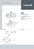 Creavit İpek 45x70 cm Etajerli Mobilya Dolap Uyumlu Lavabo IP070
