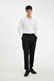 DeFacto Slim Fit Dar Kesim Oxford Basic Düz Pamuk Karışımlı Uzun Kollu Beyaz Gömlek R4340AZ24AUWT34