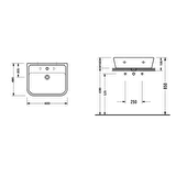 Serel Star 48x60 cm Duvara Monte Lavabo DE30TDS110H