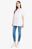 DeFacto Skinny Fit Yüksek Bel Düz Paça Standart Boy Hamile Pantolon Z6882AZ24SPNM39