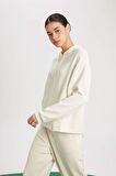DeFactoFit Oversize Geniş Kalıp Modal Kapüşonlu Kanguru Cepli Sporcu Sweatshirt B5206AX24SPER218