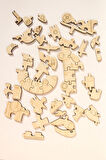 Ahşap Taşıtlar Puzzle Seti | 6'lı Eğitici Yapboz | 44 Parça | Montessori Oyuncak - Eğitici Oyuncak
