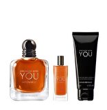 Emporio Armani Stronger With You Intensely Edp 100 Ml + Shower Jel 75 Ml + Edp 15 Ml