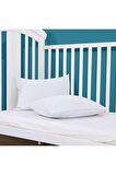 2li Set Beyaz Bebek Yastık Kılıfı 35x45 %100 Pamuklu Kapaklı