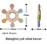 Silikon Bebek Diş Kaşıyıcı Hafif ve Rahat Kavranır