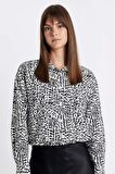 DeFacto Relax Fit Desenli Uzun Kollu Gömlek Tunik D1435AX24HSER105