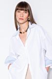 DeFacto Oversize Geniş Kalıp Basic Düz Poplin Uzun Kollu Gömlek D3152AX24AUWT34