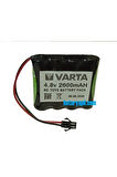 4.8v 2600mah Varta Pilli Oyuncak Araba Pili Siyah Soket + Usb Şarj Cihazı