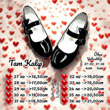 Beebron Ortopedik Topuklu Abiye Kız Çocuk Ayakkabı Glossy Series Abiayk2401 Rugan Siyah 28