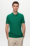 Ds Damat Regular Fit Yeşil/Saks Mavi/Vizon Pike Dokulu %100 Pamuk Polo Yaka T-Shirt