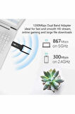 Ac1200 Mbps Dual Band USB 3.0 Adaptör Kablosuz Wi-Fi Alıcı