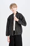 DeFacto Erkek Çocuk Kolej Yaka Bomber Jean Ceket D6538A825SPNM36
