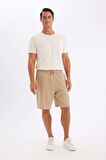 DeFacto Relax Fit Keten Karışımlı Yazlık Bermuda Şort C1240AX24SMBG674