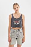 DeFacto Loose Fit Baskılı U Yaka Atlet D3595AX24HSAR191
