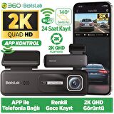 360+ HK30 WiFi 1080P 130° Geniş Açı Gece Görüşlü Akıllı Araç İçi Kamera