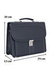 Case Club Kilit Mekanizmalı Erkek El Çantası 15,6 inç Laptop ve Organizer Bölmeli Omuz Askılı Dosya Uyumlu