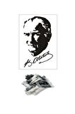 ATATÜRK KUM BOYAMA KARTI SETİ JUMBO 5 ADET(33X47cm)-Red Castle KMB120