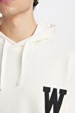 DeFacto Relax Fit Kapüşonlu Baskılı Kalın Sweatshirt D2171AX24AUER98
