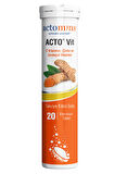 ACTO® Vit C Vitamini 20 Efervesan Tablet | Vitamin C, Çinko ve Zerdeçal İçeren Takviye Edici Gıda