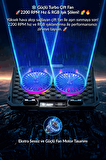 Juo Odin RGB Işıklı Gaming 2200RPM Çift Fan LED Display Laptop Notebook Soğutucu Stand