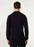 People By Fabrika Lacivert Erkek Polo Basic Düz Kazak PBF4WM-KZK 5030